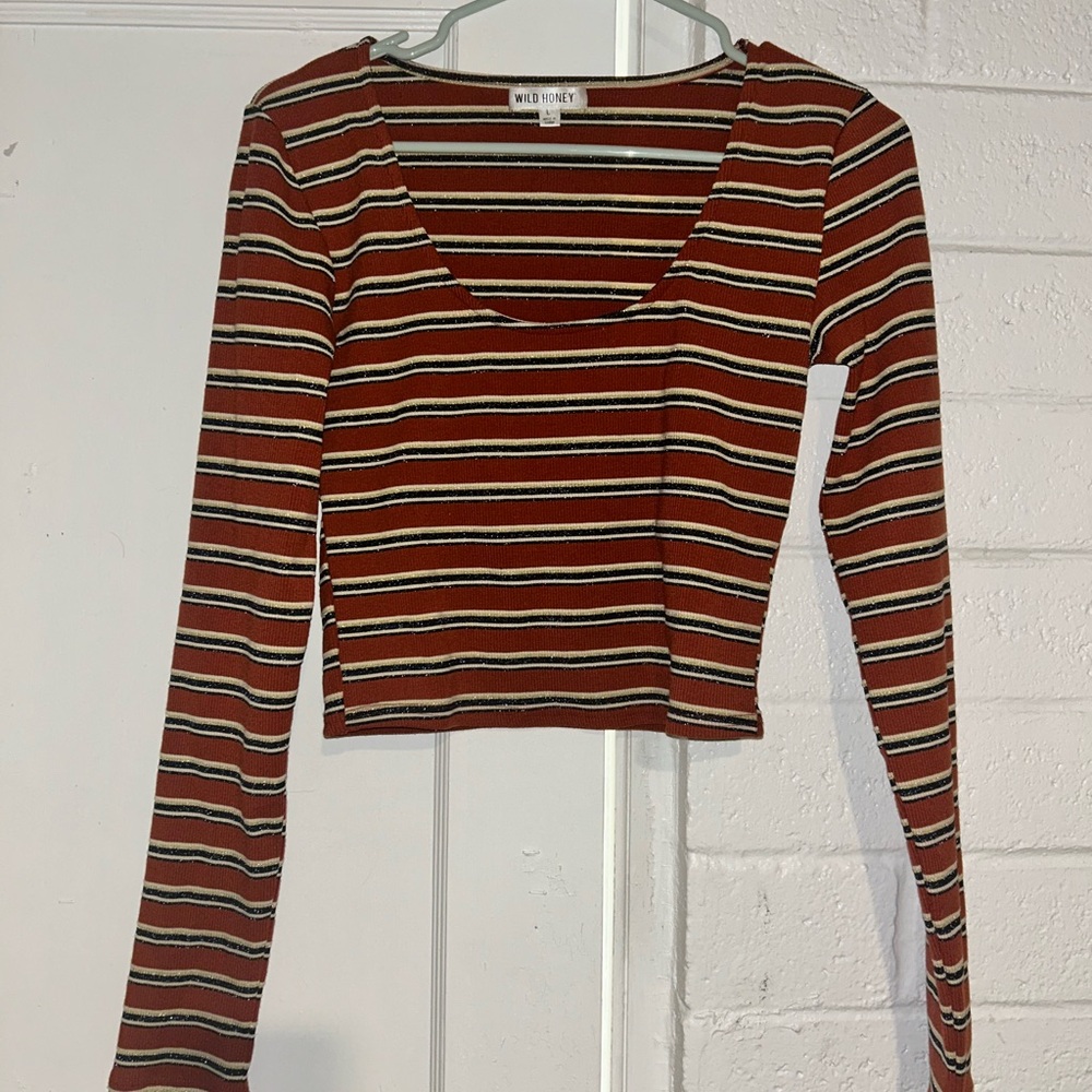 Cropped Long Sleeve Top